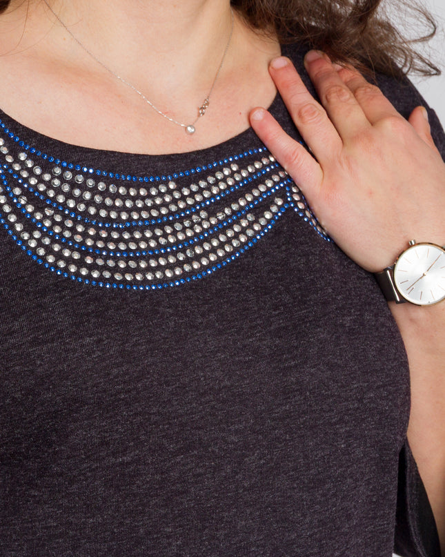 Rochie lungă elegantă, mărimi mari - Model floral