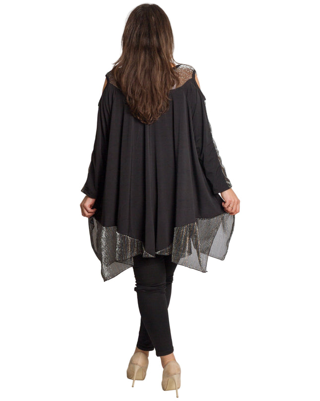 Tunică asimetrică pentru femei cu broderie artistică - Model lejer