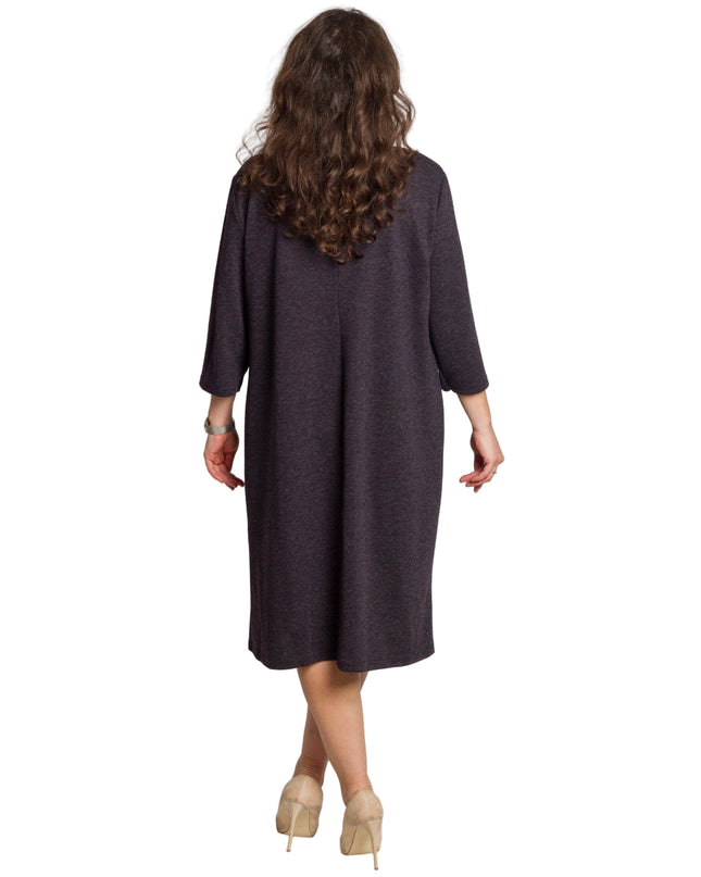 Rochie lungă elegantă, mărimi mari - Model floral