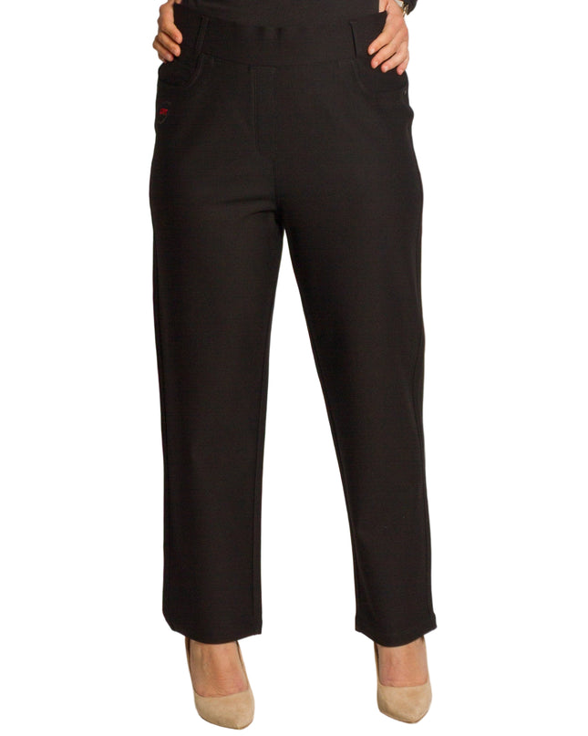 Blugi de damă cu elastic și șireturi, mărimi mari