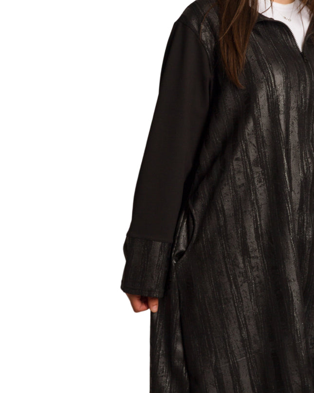 Cardigan elegant supradimensionat în culoarea mocha