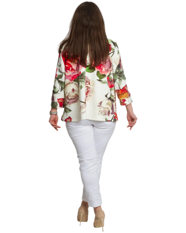 Saco maxi de primăvară cu model de flori frumoase - 3XL,4XL,5XL