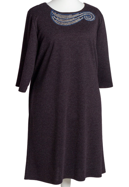 Rochie lungă elegantă, mărimi mari - Model floral