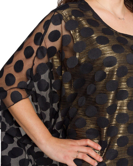 Tunică elegantă pentru femei - Mâneci spectaculoase cu buline