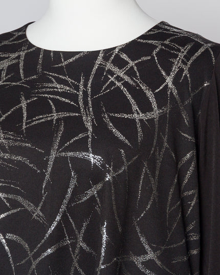 Tunică lejeră în mărimi mari cu accente din piele