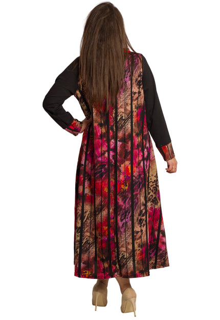Rochie de vară din șifon, mărime maxi, cu motive florale