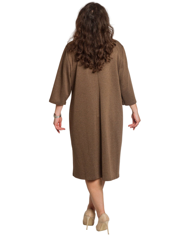 Rochie lungă elegantă, mărimi mari - Model floral