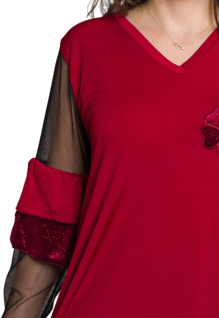 Cămașă albă formală cu croială lejeră, mărimi mari