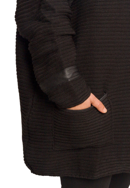 Cardigan elegant supradimensionat în culoarea mocha