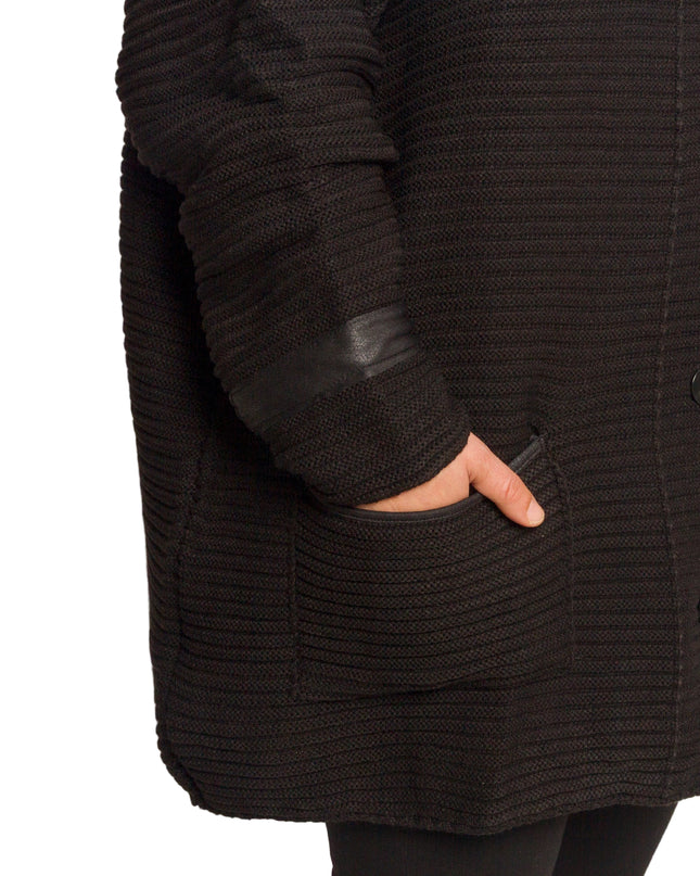 Cardigan elegant supradimensionat în culoarea mocha