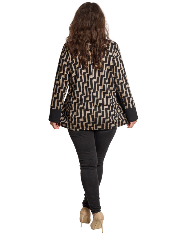 Tunică maxi pentru femei cu nasturi decorativi