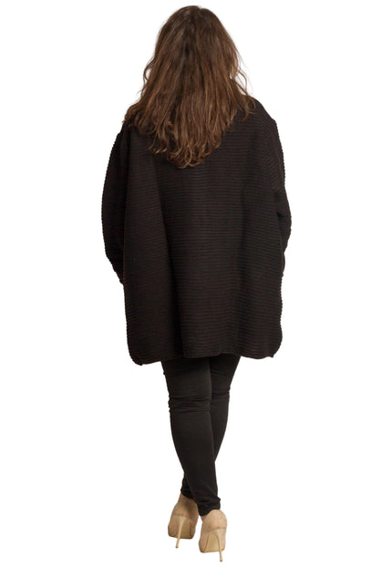 Cardigan elegant supradimensionat în culoarea mocha