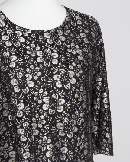 Rochie decupată din șifon cu flori mov