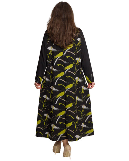 Rochie de vară din șifon, mărime maxi, cu motive florale