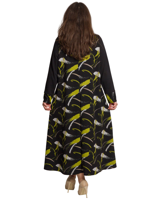 Rochie de vară din șifon, mărime maxi, cu motive florale