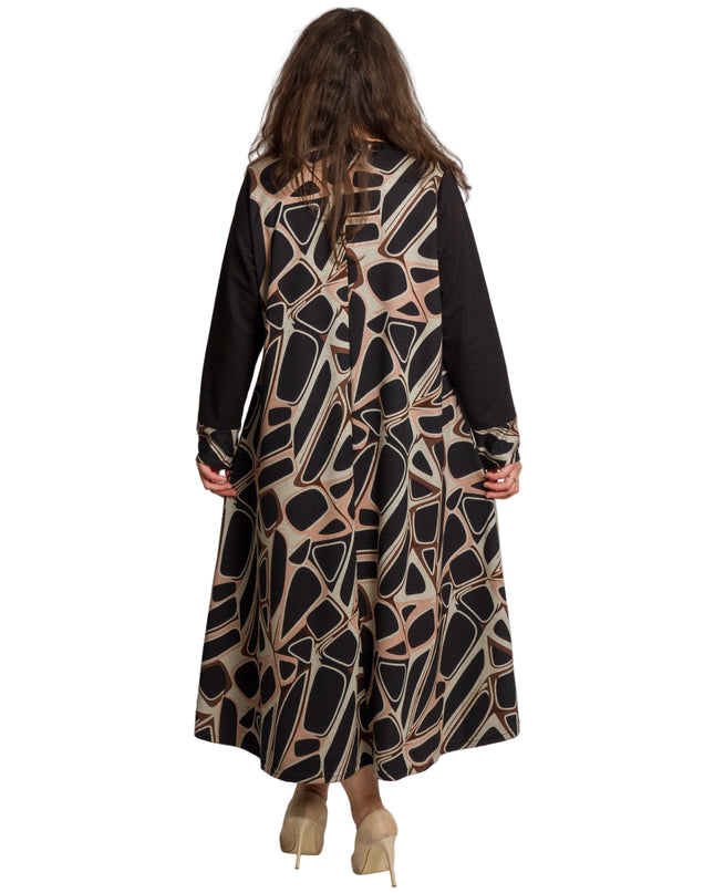 Rochie de vară din șifon, mărime maxi, cu motive florale