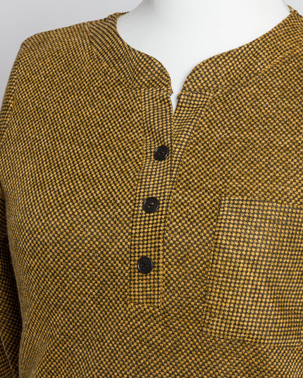 Tunică lejeră în mărimi mari cu accente din piele