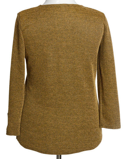 Tunică lejeră în mărimi mari cu accente din piele