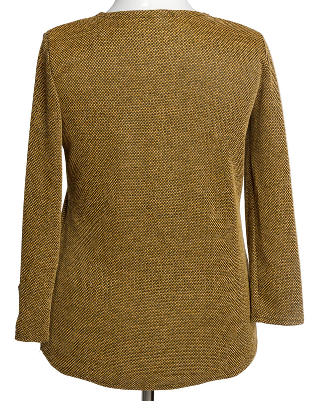 Tunică lejeră în mărimi mari cu accente din piele