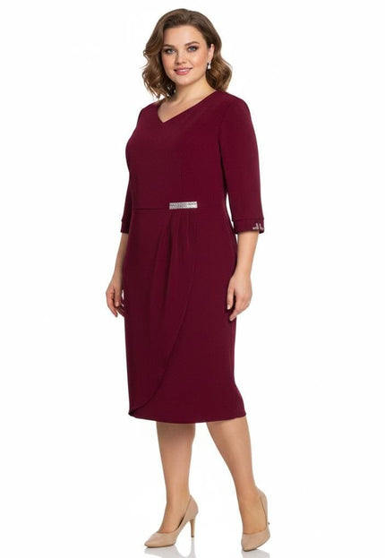 Rochie lungă elegantă, mărimi mari - Model floral