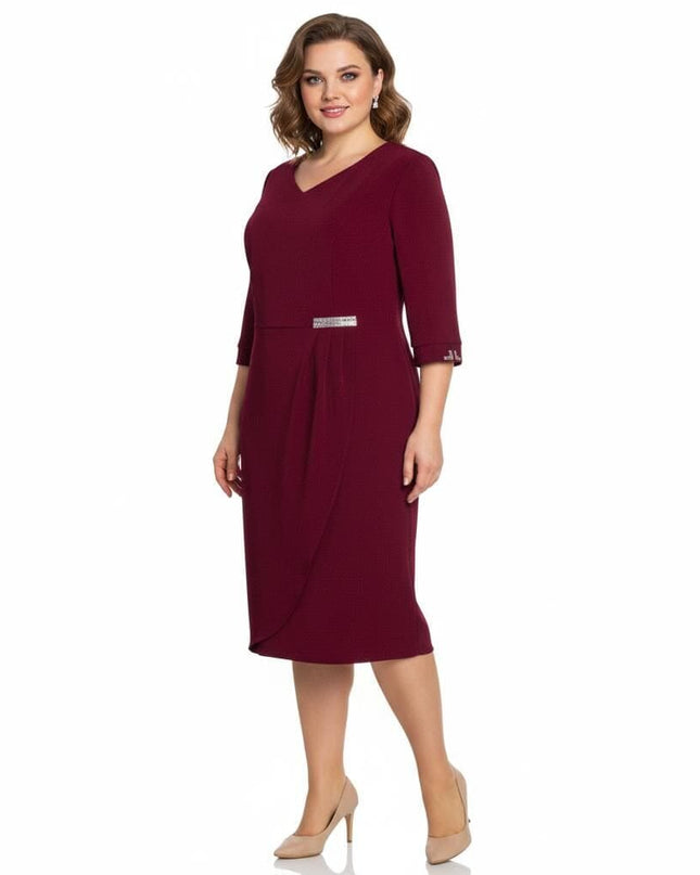 Rochie lungă elegantă, mărimi mari - Model floral