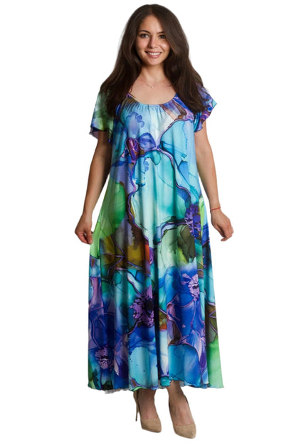 Rochie florală mărime mare cu model floral
