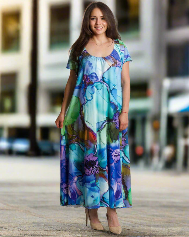 Rochie florală mărime mare cu model floral