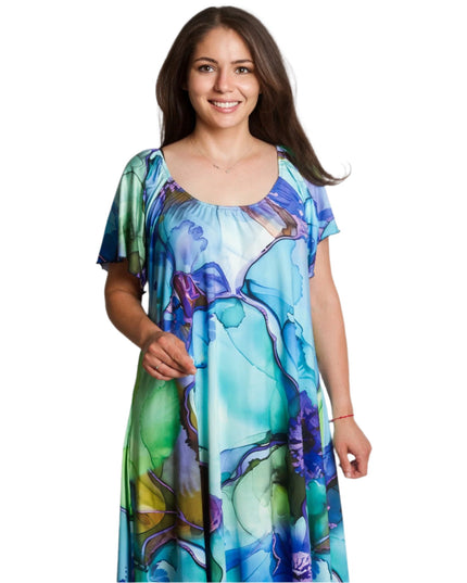 Rochie florală mărime mare cu model floral