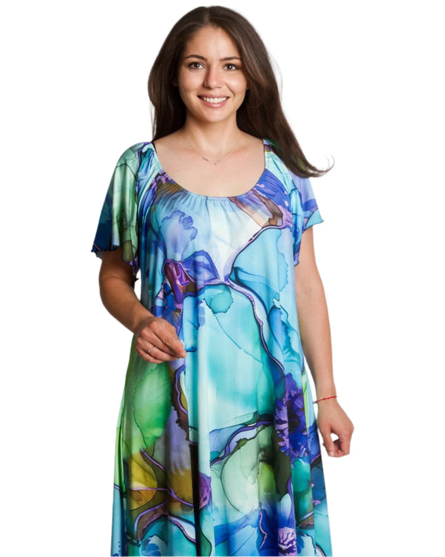 Rochie florală mărime mare cu model floral