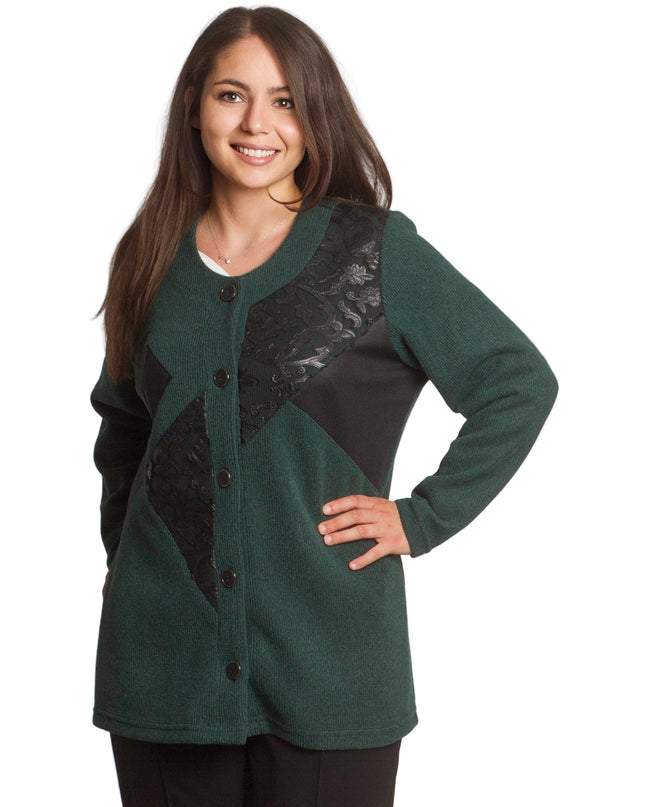 Cardigan elegant supradimensionat în culoarea mocha