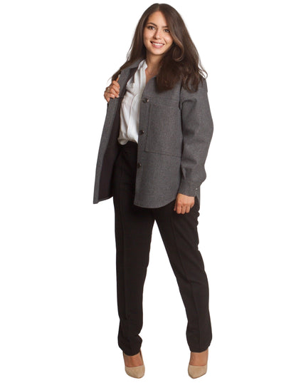 Cardigan elegant supradimensionat în culoarea mocha