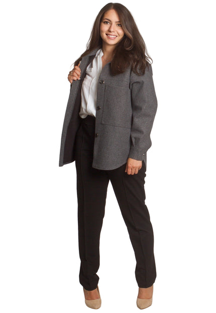 Cardigan elegant supradimensionat în culoarea mocha