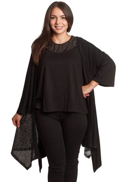 Cardigan elegant supradimensionat în culoarea mocha