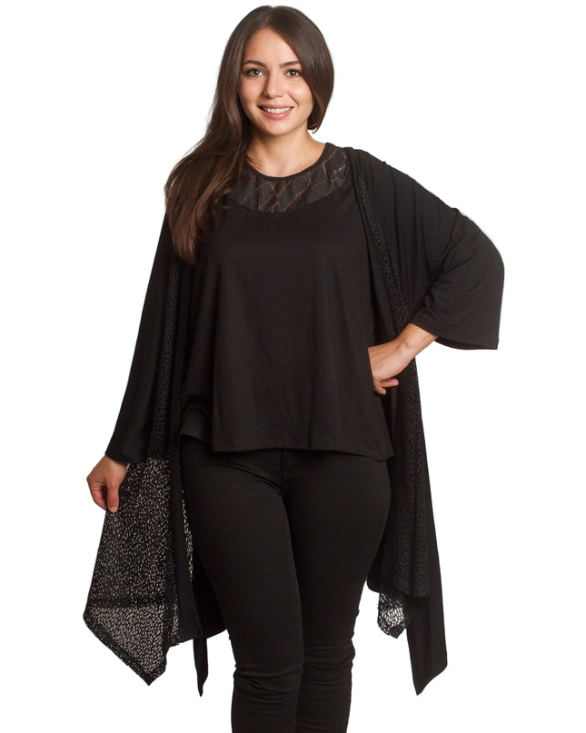 Cardigan elegant supradimensionat în culoarea mocha