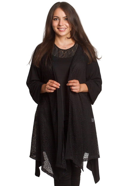 Cardigan elegant supradimensionat în culoarea mocha