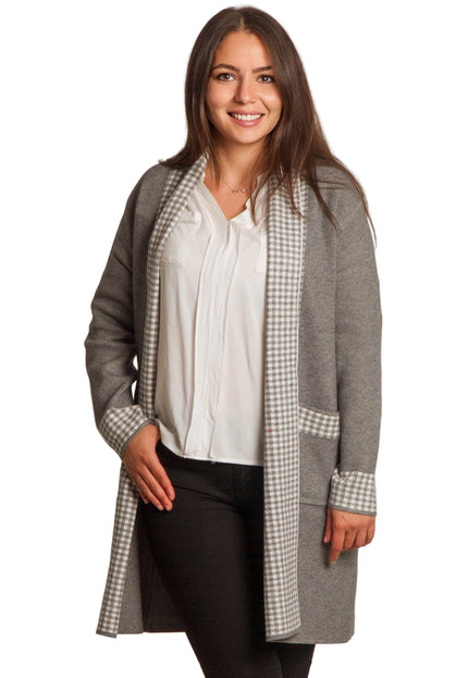 Cardigan elegant supradimensionat în culoarea mocha