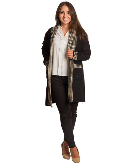Cardigan elegant supradimensionat în culoarea mocha