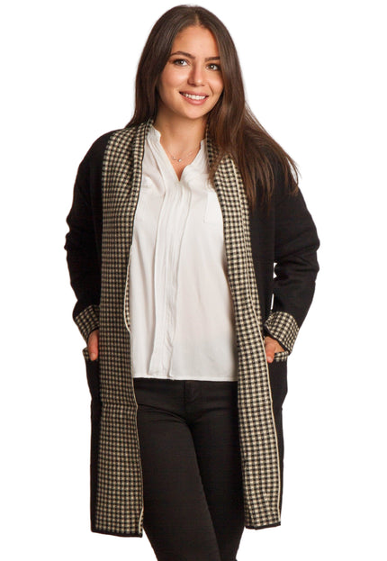 Cardigan elegant supradimensionat în culoarea mocha