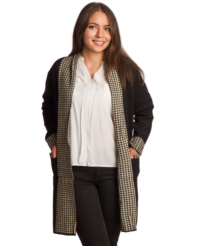 Cardigan elegant supradimensionat în culoarea mocha
