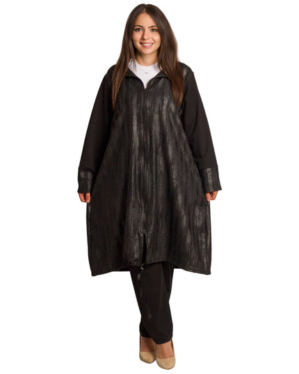 Cardigan elegant supradimensionat în culoarea mocha