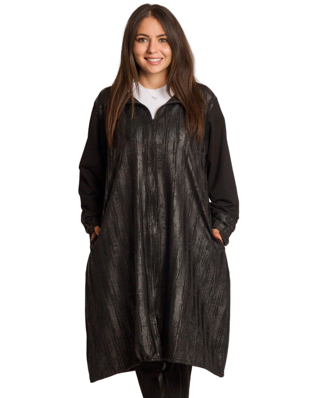 Cardigan elegant supradimensionat în culoarea mocha