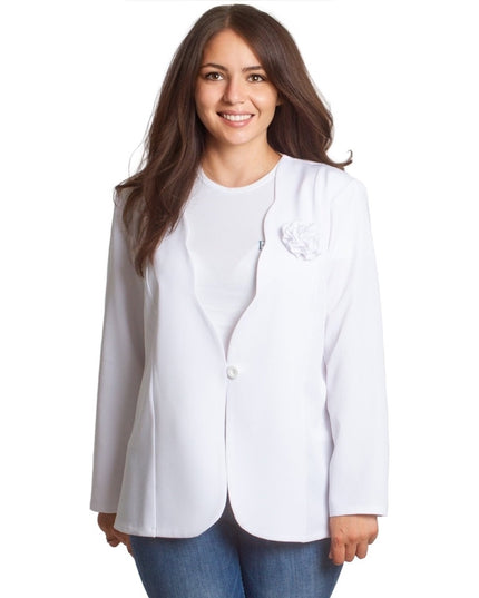 Sacou elegant pentru femei cu mâneci scurte - Negru