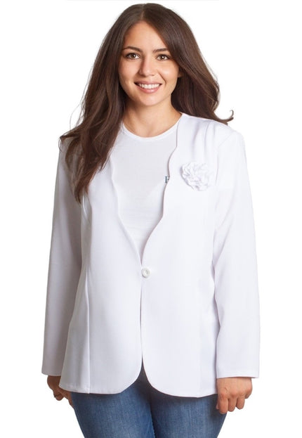 Sacou elegant pentru femei cu mâneci scurte - Negru