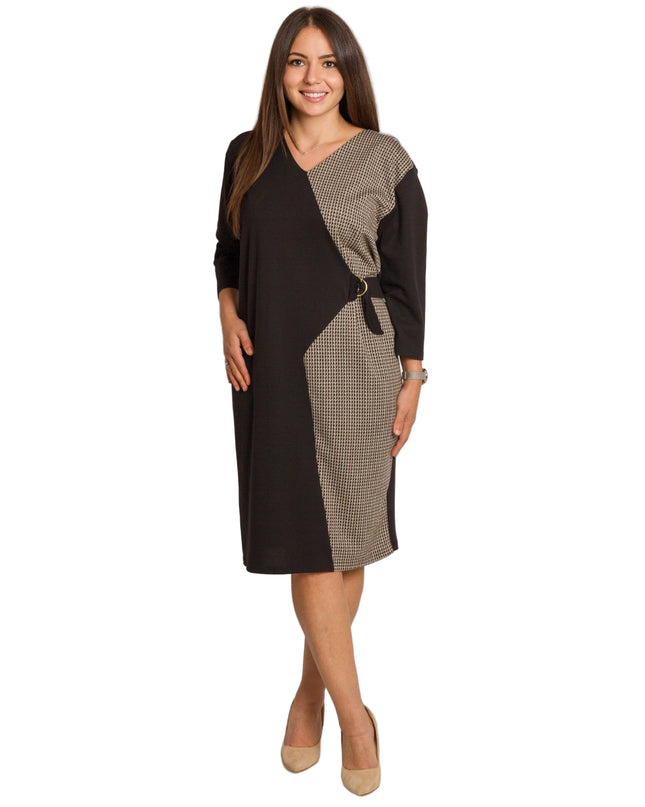 Rochie lungă elegantă, mărimi mari - Model floral