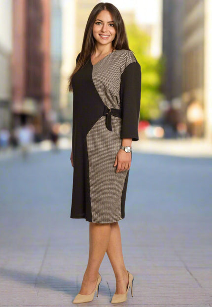 Rochie lungă elegantă, mărimi mari - Model floral