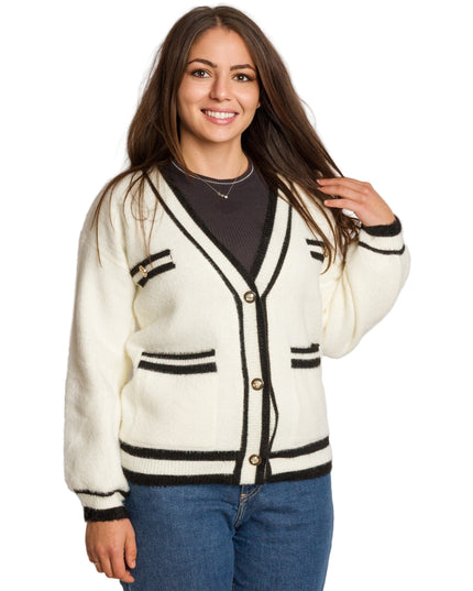 Cardigan elegant supradimensionat în culoarea mocha