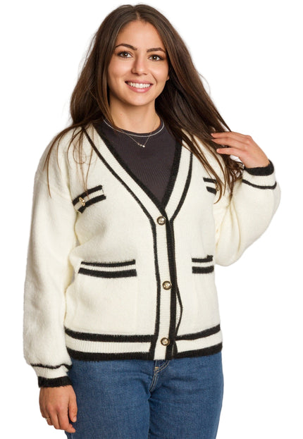 Cardigan elegant supradimensionat în culoarea mocha