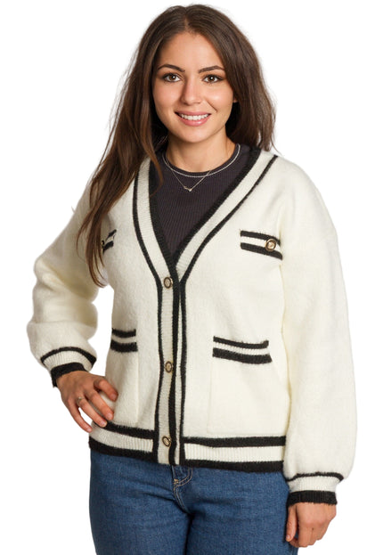 Cardigan elegant supradimensionat în culoarea mocha