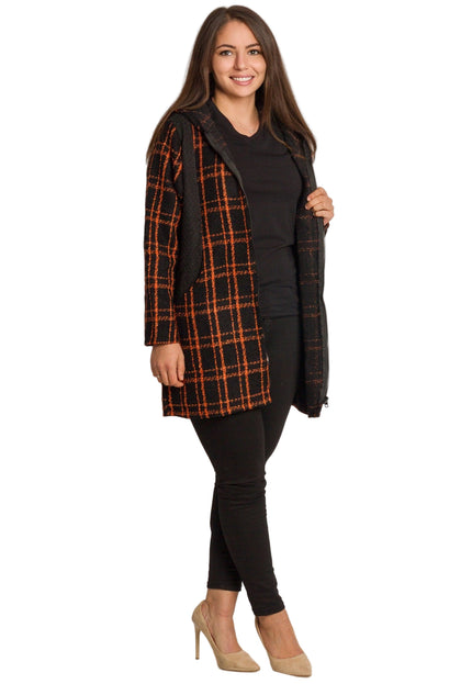 Cardigan elegant supradimensionat în culoarea mocha