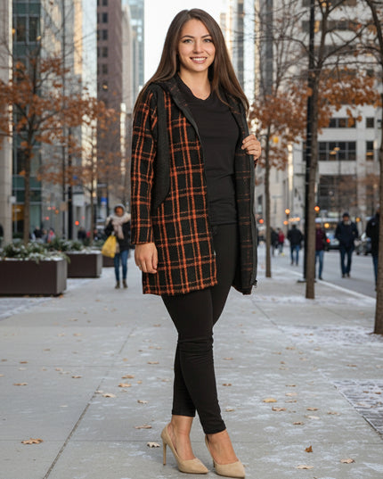 Cardigan elegant supradimensionat în culoarea mocha